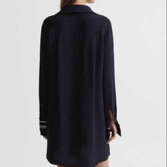 NWT Size 4 Reiss Navy and White Striped Mini Dress - Picture 10 of 10